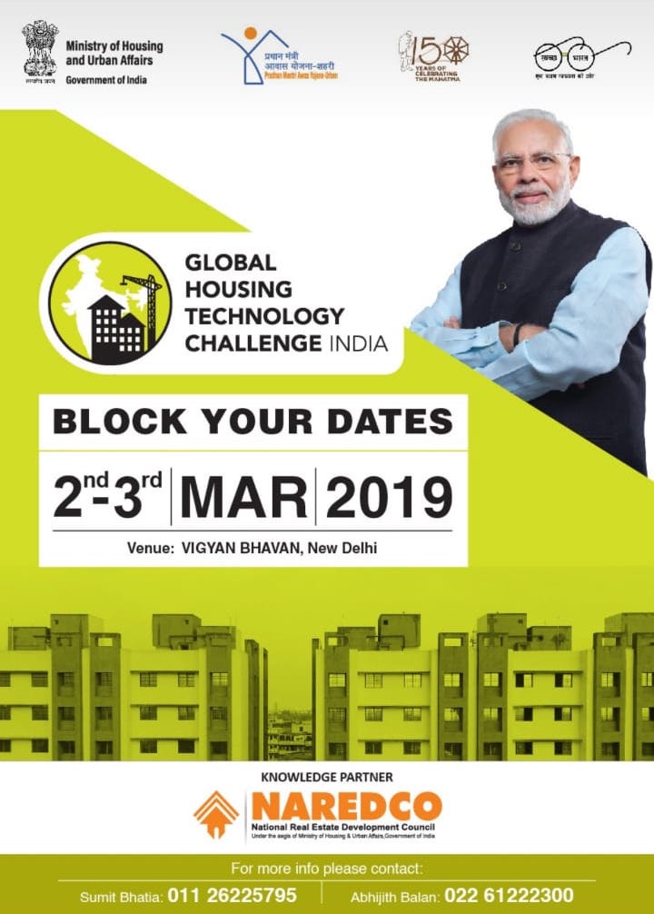 Presenting Global Housing Technology Challenge (GHTC - INDIA) 2019 at Vigyan Bhawan, New Delhi, India Update